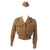 Original U.S. WWII WAC SHAEF Female Uniform Jacket, Overseas Cap & Skirt by Toutmain of Paris, France with Ribbons Original Items