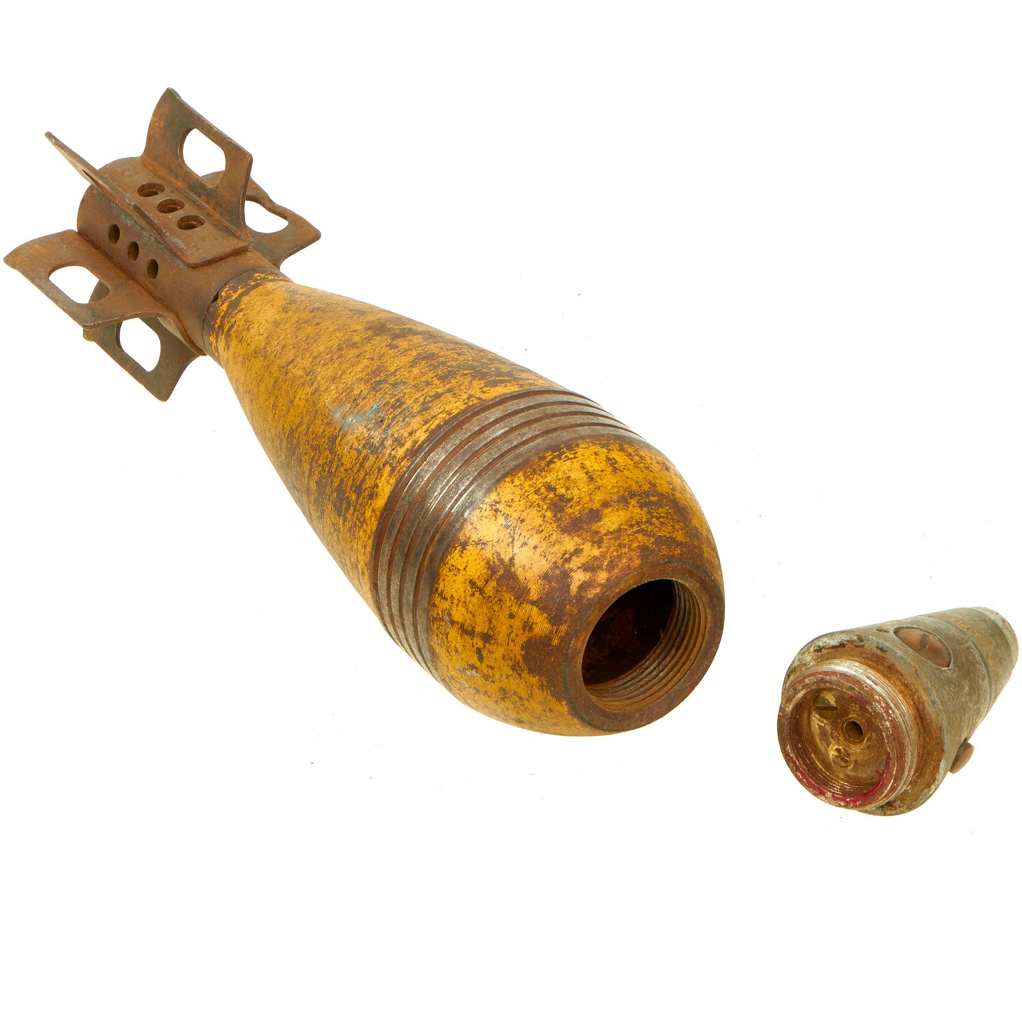 Pd Fuze Original U.S. WWII INERT 81mm M43A1 HE Mortar Round With M52A2 PD Fuze ...