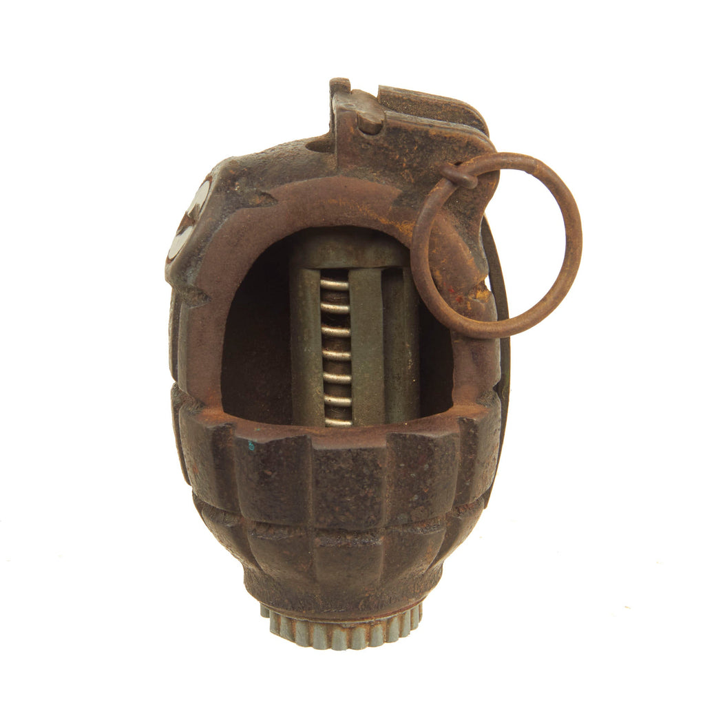 Original British WWII Inert Mills Bomb No. 36M MKI Grenade Cutaway by R.B. Davies of Australia - dated 1941 Original Items