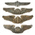 Original U.S. WWII Era US Army Air Forces Aviator Wings Lot All Marked Sterling - 4 Pieces Total Original Items