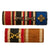 Original German WWII Medal and Ribbon Bar Grouping with EKII and KvKII with Swords - 6 Items Original Items