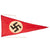 Original German WWII USGI Captured and Dated Large NSDAP Political National Pennant Flag - 24" x 53" Original Items