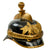 Original Imperial German Pre WWI Grand Duchy of Baden Fire Brigade Officer's Leather Pickelhaube Helmet Original Items