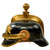Original Imperial German Pre WWI Grand Duchy of Baden Fire Brigade Officer's Leather Pickelhaube Helmet Original Items