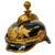 Original Imperial German Pre WWI Grand Duchy of Baden Fire Brigade Officer's Leather Pickelhaube Helmet Original Items