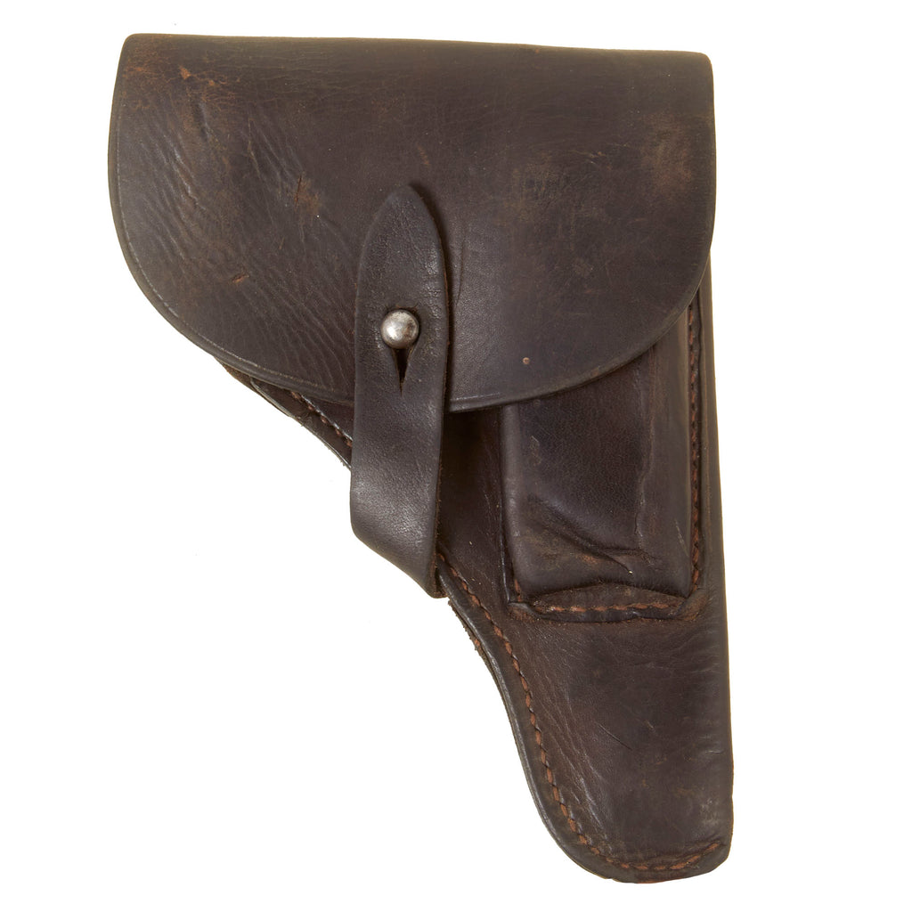 Original German WWII Era Black Leather Holster for the Walther PPK Pistol by Friedrich Offermann & Söhne of Bensberg