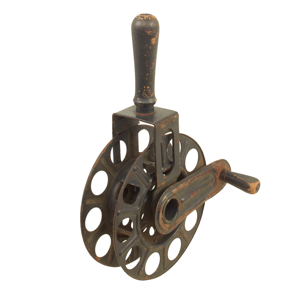 Original German WWII Hand Held Cable Reel by Wittig & Schwabe - dated 1943 Original Items