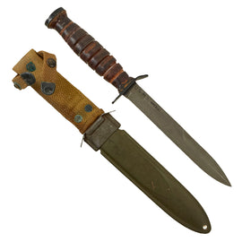 Original U.S. WWII Blade Marked Second Pattern M3 Fighting Knife by Imperial Knife Co. with Updated M8 Scabbard