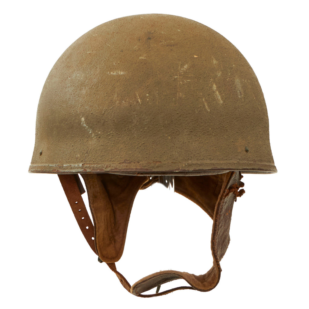 Original WWII British 1942 Dated MkI Dispatch Rider Helmet by Briggs Motor Bodies Ltd. - Size 6¾ Original Items