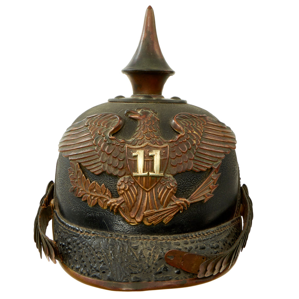 Original U.S. 19th Century Prussian Type Model 1871 American Militia Imported Pickelhaube Original Items