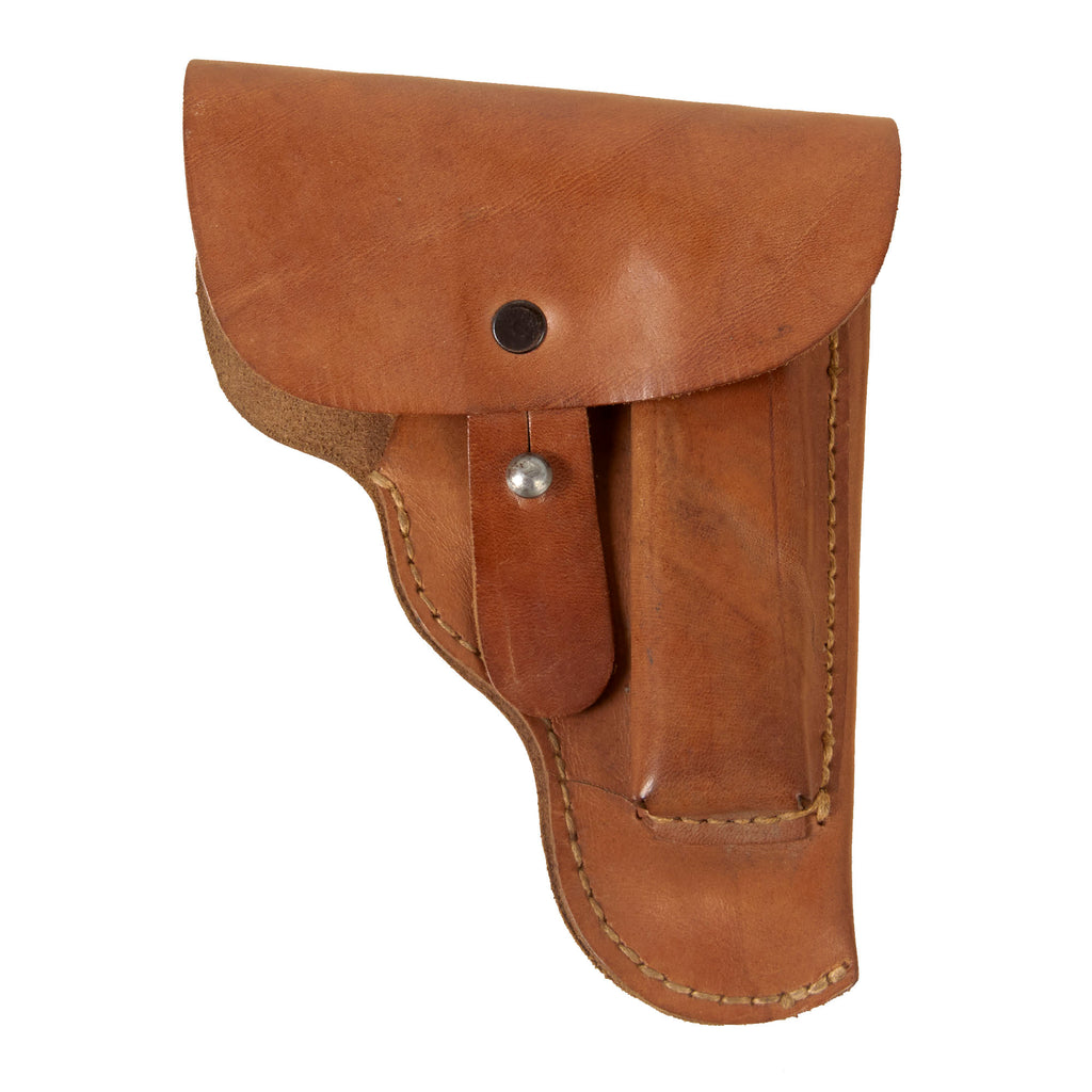 Original German WWII Czech CZ-27 Leather Holster - Unmarked - Excellent Original Items