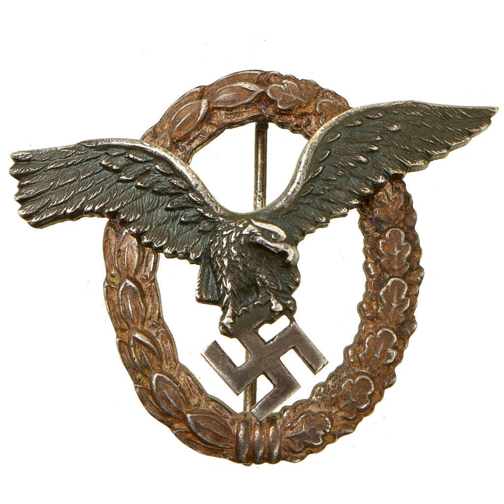 Original German WWII Luftwaffe Pilot's Badge by Brüder Schneider Wien - Flugzeugführerabzeichen Original Items