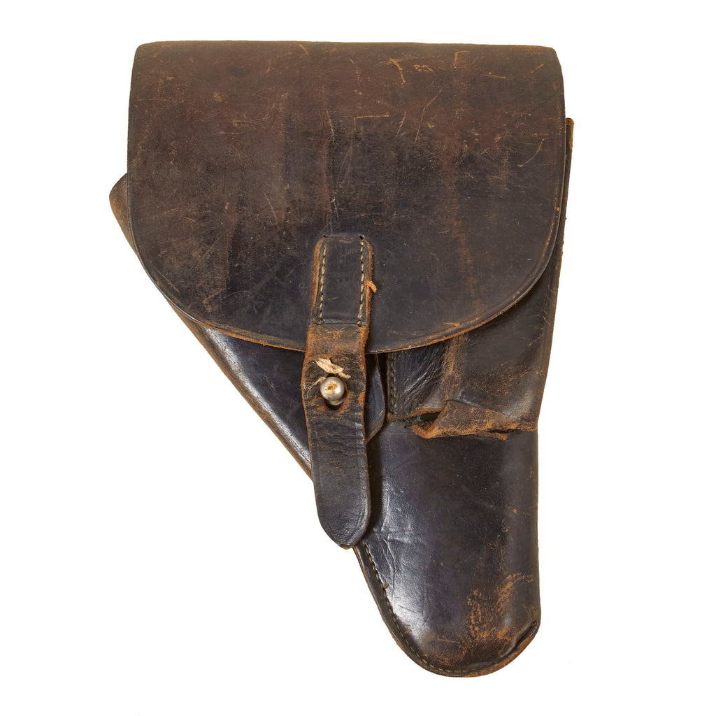 Original German WWII Browning Hi-Power Leather Softshell Holster Original Items