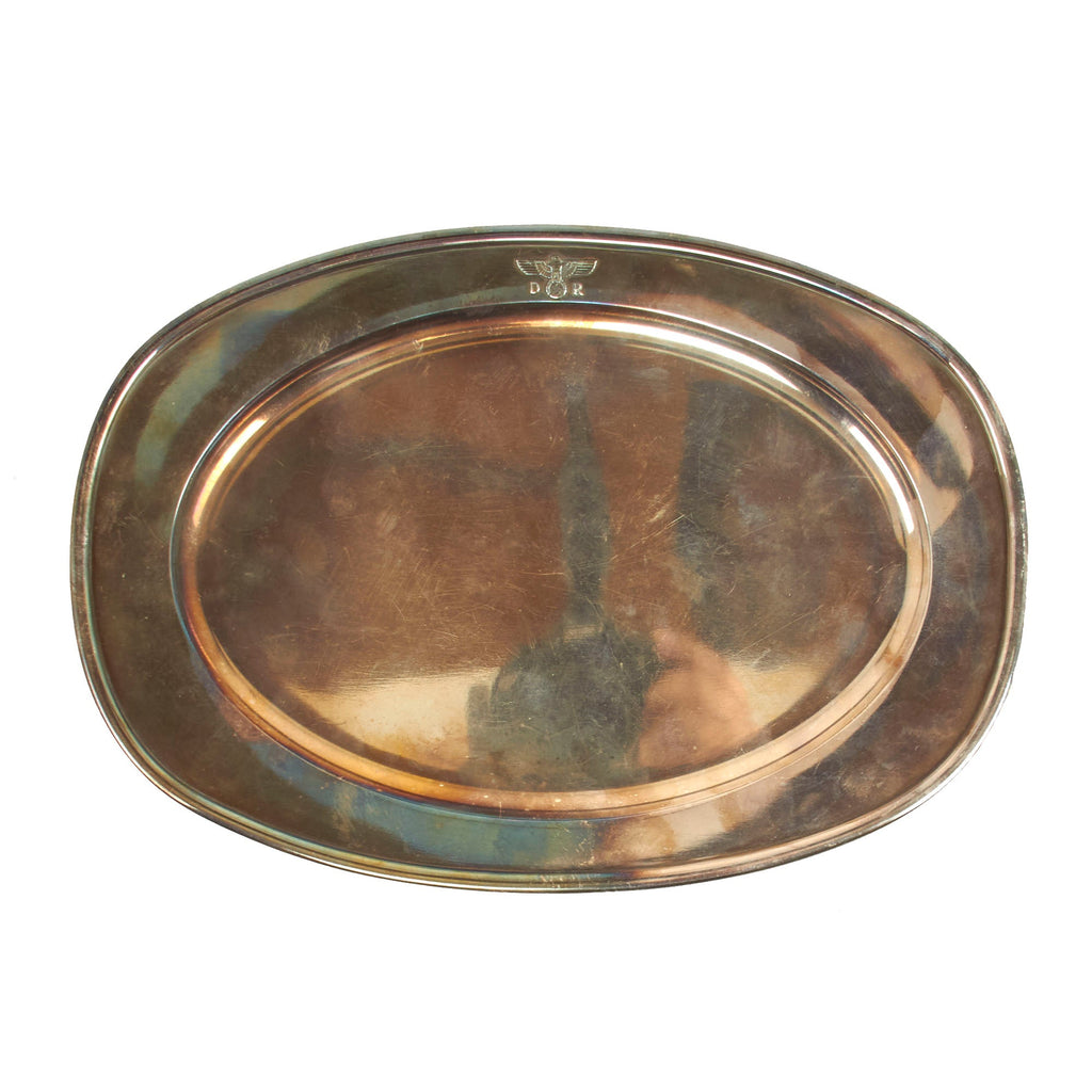Original Rare German WWII Silver Serving Tray from Der Führer Adolf H's Deutsches Reichsbahn Dining Car Original Items
