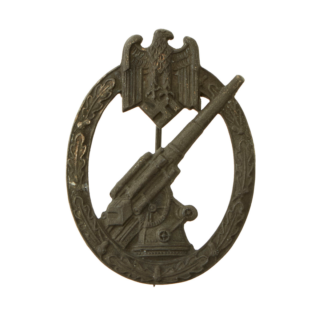 Original German WWII Heer Army Flak Anti-Aircraft Artillery Badge by by Rudolf Souval of Vienna Original Items