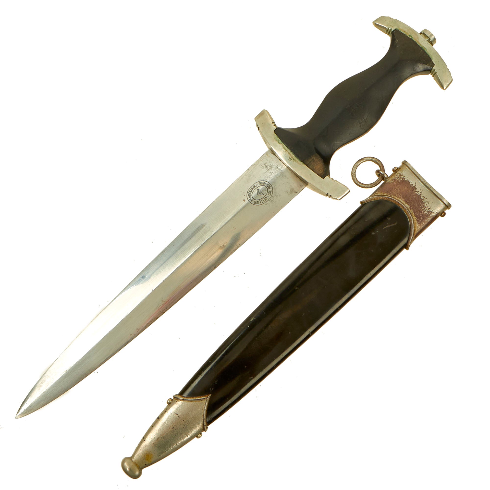 Original German WWII Early Numbered M33 SS Dagger by Gottlieb Hammesfa ...