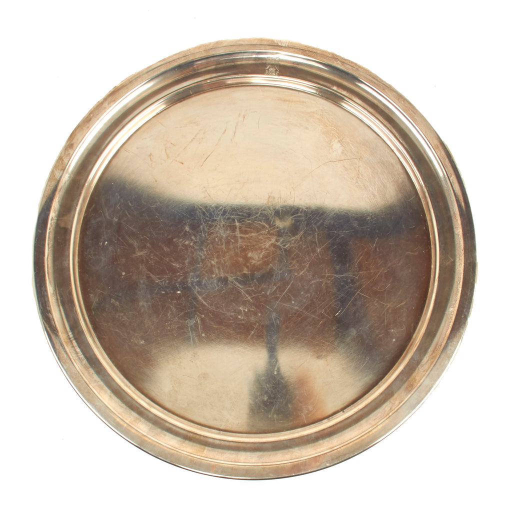 Original German WWII Large Silver Beer Serving Tray from the NSDAP Reich Chancellery by Wellner Original Items