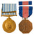 Original U.S. WWII - Korean War Era Medal & Insignia Lot - Two Medal Bars Original Items