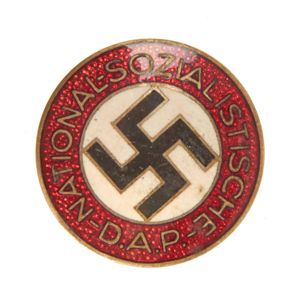 Original German WWII NSDAP Party Enamel Membership Badge Pin by Fritz Zimmermann of Stuttgart - RZM M1/72 Original Items
