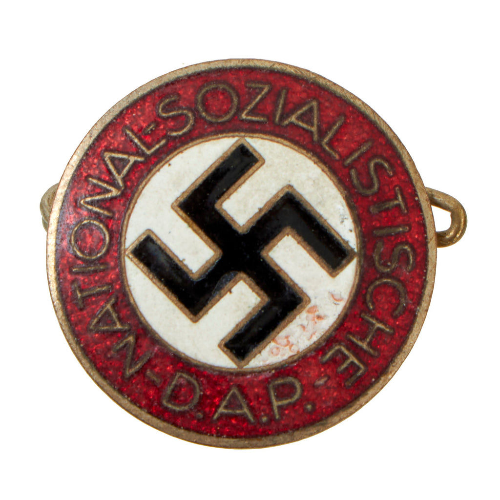 Original German WWII NSDAP Party Enamel Membership Badge Pin by Rudolf Reiling of Pforzheim - RZM M1/25 Original Items