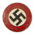Original German WWII NSDAP Party Enamel Membership Badge Pin by Fritz Zimmermann of Stuttgart - RZM M1/72 Original Items