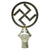 Original German WWII NSDAP National Socialist Party Plated Steel Flag Pole Finial Original Items