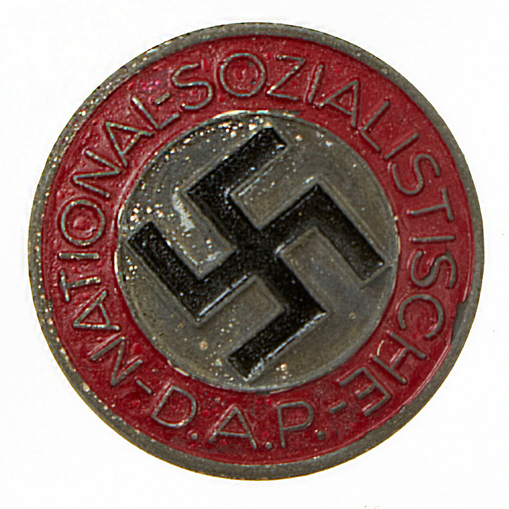 Original German WWII Era NSDAP Party Late War Painted Membership Badge Pin by Hans Doppler of Wels - RZM M1/159 Original Items