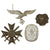 Original German WWII Insignia, Award, and Tinnie Grouping with KvKII, Eastern Medal, and More - 19 Items Original Items