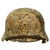Original German WWII Battle Damaged "Dug Up" M40 Single Decal SS Helmet with Liner & Chinstrap - EF66 Original Items