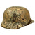 Original German WWII Battle Damaged "Dug Up" M40 Single Decal SS Helmet with Liner & Chinstrap - EF66 Original Items