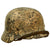 Original German WWII Battle Damaged "Dug Up" M40 Single Decal SS Helmet with Liner & Chinstrap - EF66 Original Items