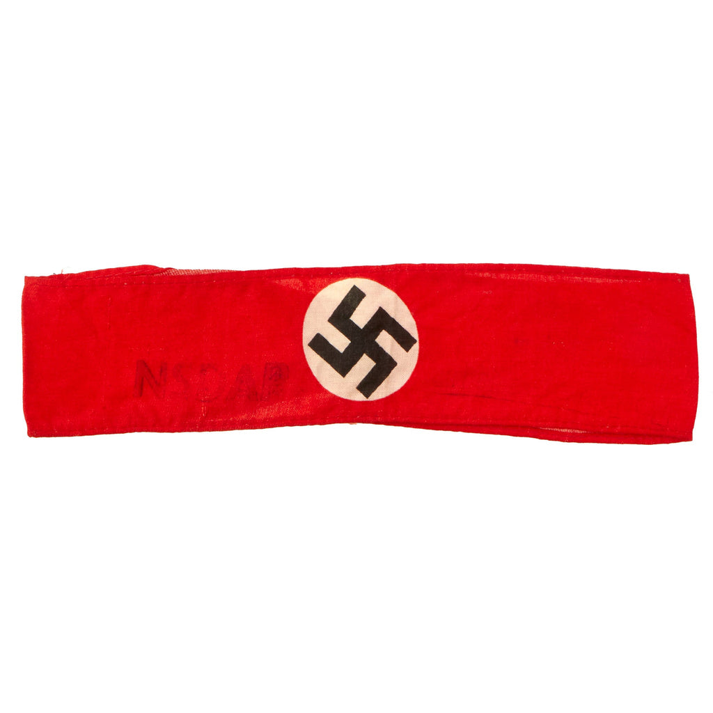 Original German WWII NSDAP Party Printed Cotton Overcoat Armband Original Items