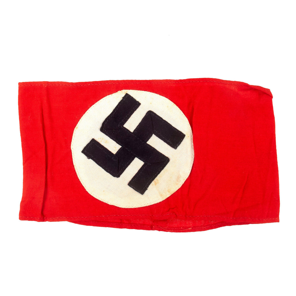 Original German WWII NSDAP & SA Multi-piece Cotton Armband with Fabric Insignia Original Items