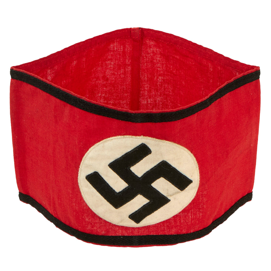 Original German WWII SS Member's Multi-Piece Cotton Armband - Schutzstaffel Original Items