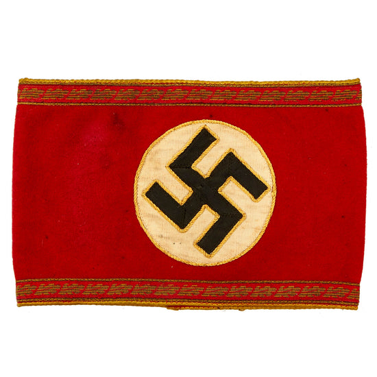 Original German WWII NSDAP Reichsleitung National Leadership Head Area Leader Armband - Leiter einer Hauptstelle Original Items