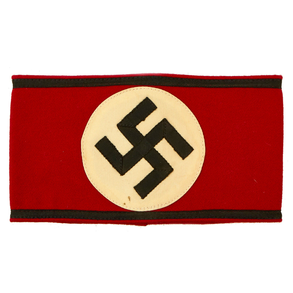 Original German Pre-WWII Unissued SS Member's Wool & Rayon Multi-Piece Armband with BeVo SS RZM Tag Original Items