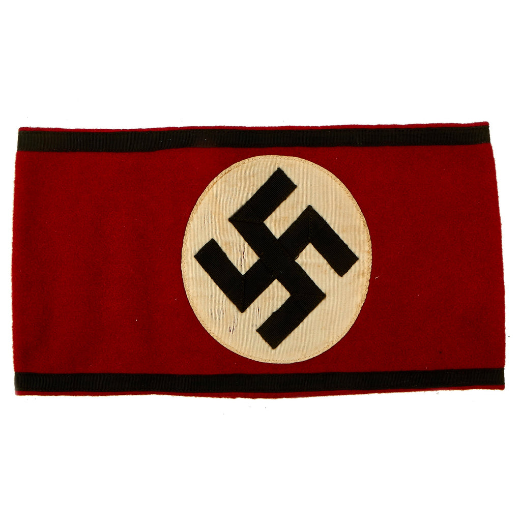 Original German Pre-WWII SS Member's Wool & Rayon Multi-Piece Armband with BeVo SS RZM Tag Original Items