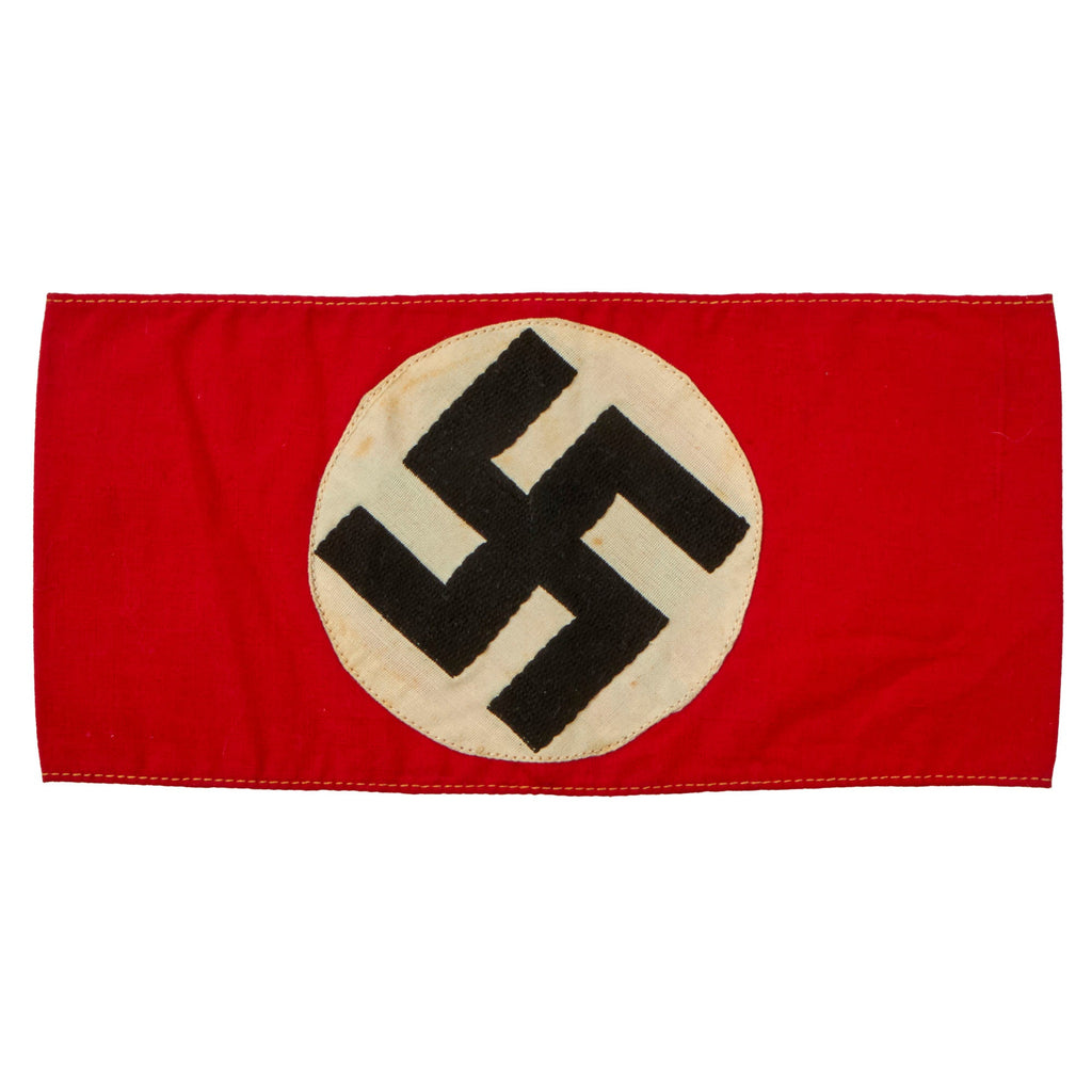 Original German WWII NSDAP & SA Multi-piece Cotton Armband with Embroidered Insignia Original Items