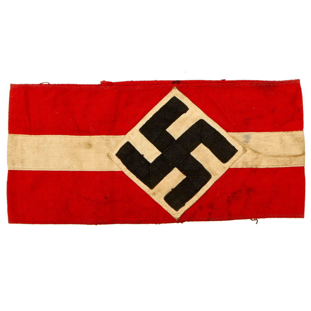 Original German WWII Service Worn HJ Youth Organization Member Multi-piece Armband Original Items