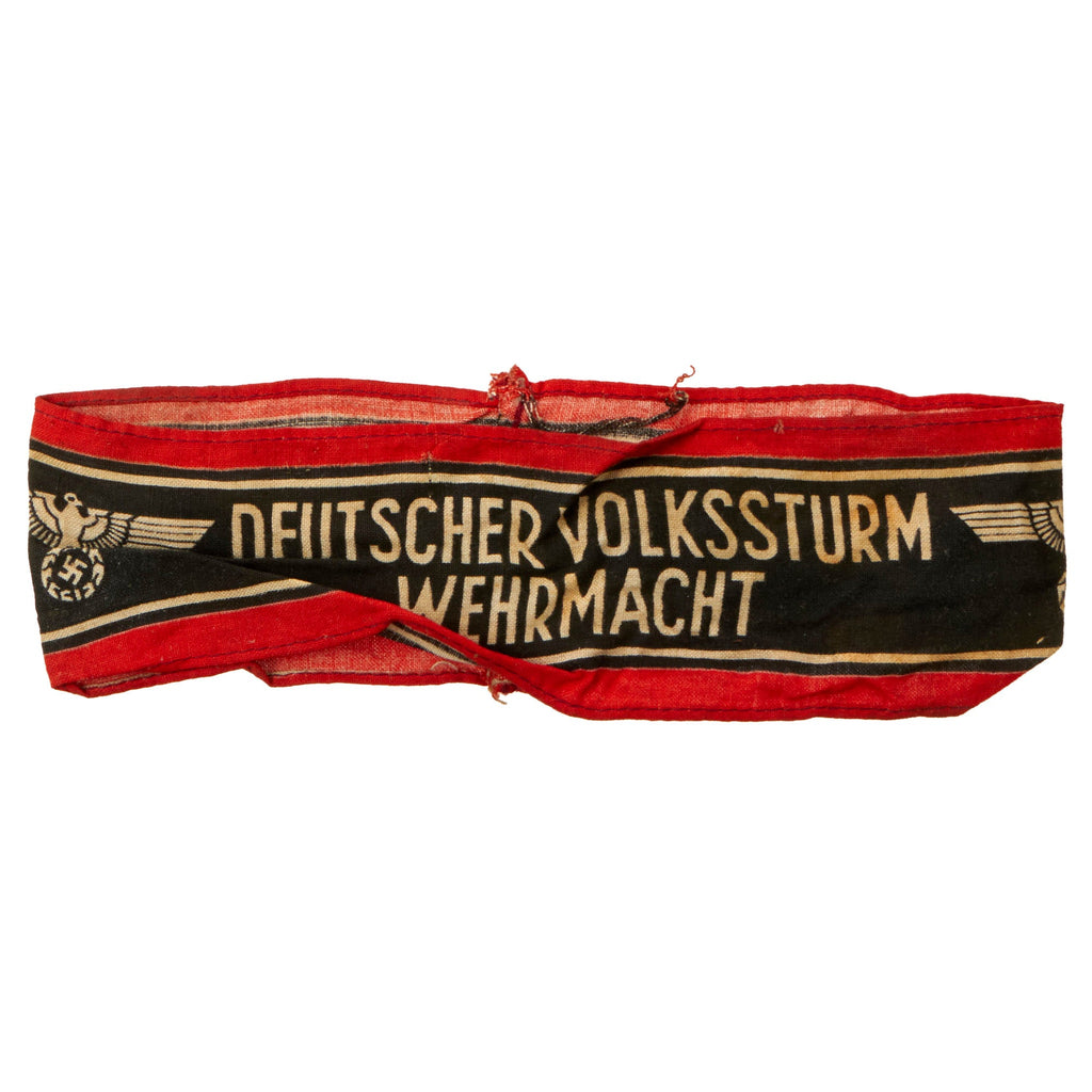 Original German WWII Deutscher Volkssturm Wehrmacht Armband - Service Used Original Items
