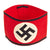 Original German WWII Unissued SS Member's Wool & Rayon Multi-Piece Armband with Paper SS RZM Tag Original Items