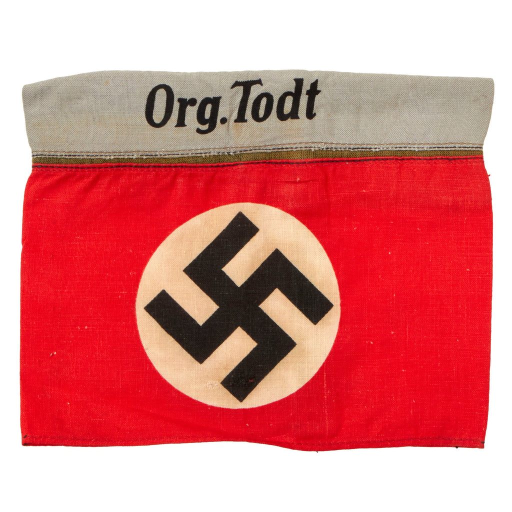 Original Rare German WWII NSDAP Organisation TODT Printed Armband Original Items