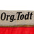 Original Rare German WWII NSDAP Organisation TODT Printed Armband Original Items