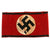 Original German WWII SS Member's Wool & Rayon Multi-Piece Armband - Service Used Original Items