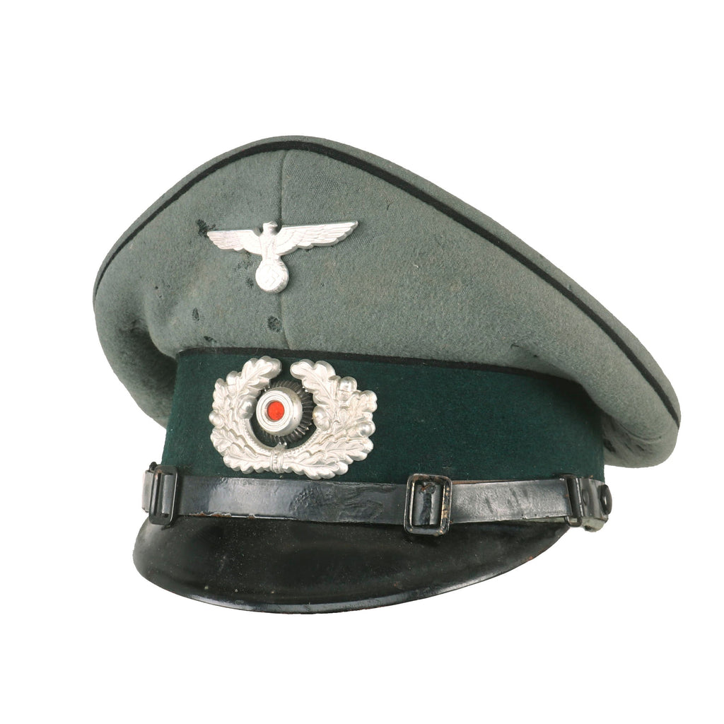 Original German WWII Named Heer Pioneer EM/NCO Schirmmütze Visor Crush Cap - Regimentally Marked Original Items