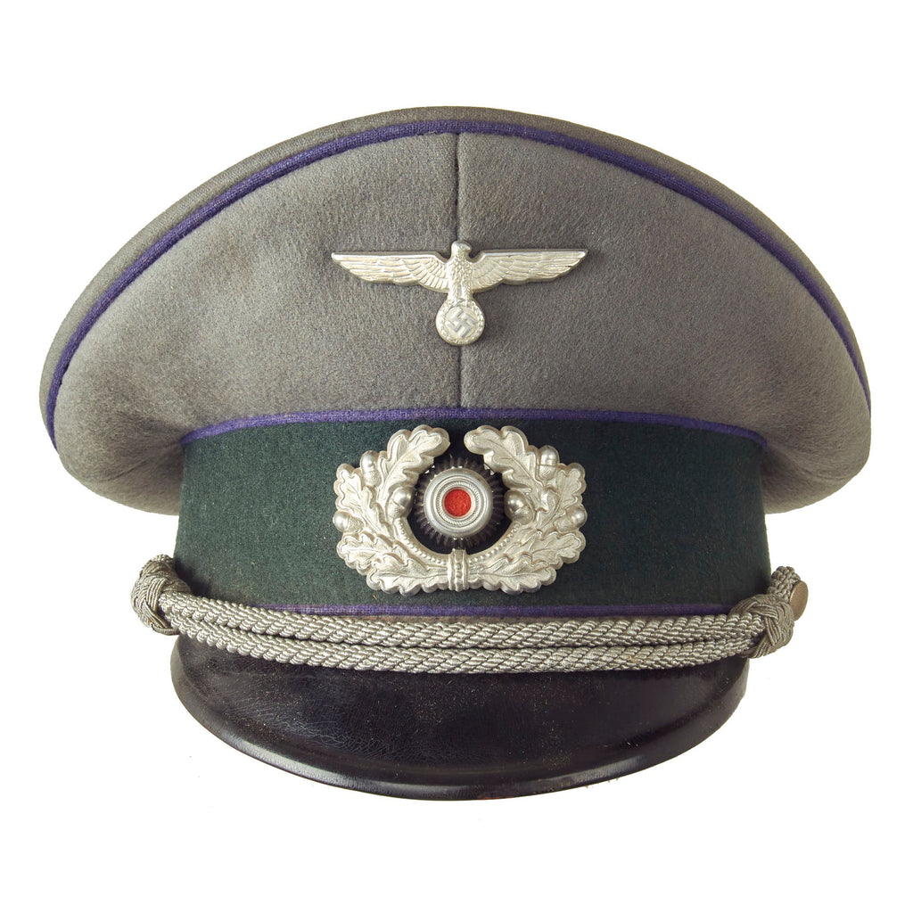 Original German WWII Army Heer Medical Officer Schirmmütze Visor Crush Cap Original Items