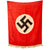 Original German WWII NSDAP National Socialist Party Fringed Podium Banner - 38" x 31" Original Items