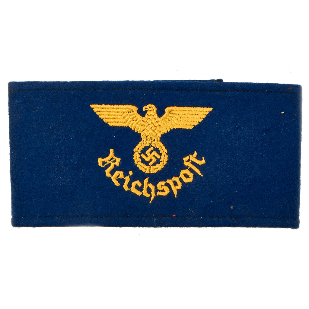 Original German WWII Unissued Reichspost National Postal Service Armband with Issue Stamp Original Items