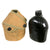 Original U.S. WWII Rare M1942 Black Porcelain Enamel Canteen With Matching Cup in 3rd Pattern USMC Carrier Original Items