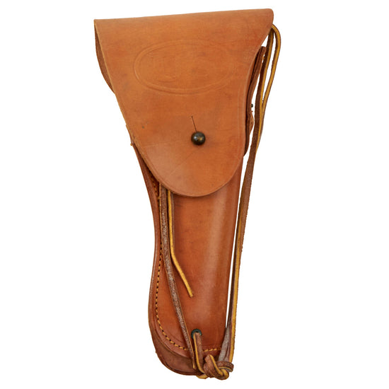Original U.S. WWII M1916 .45 Colt 1911 Leather Holster by Enger-Kress with Leg Tie-Down - Excellent Original Items